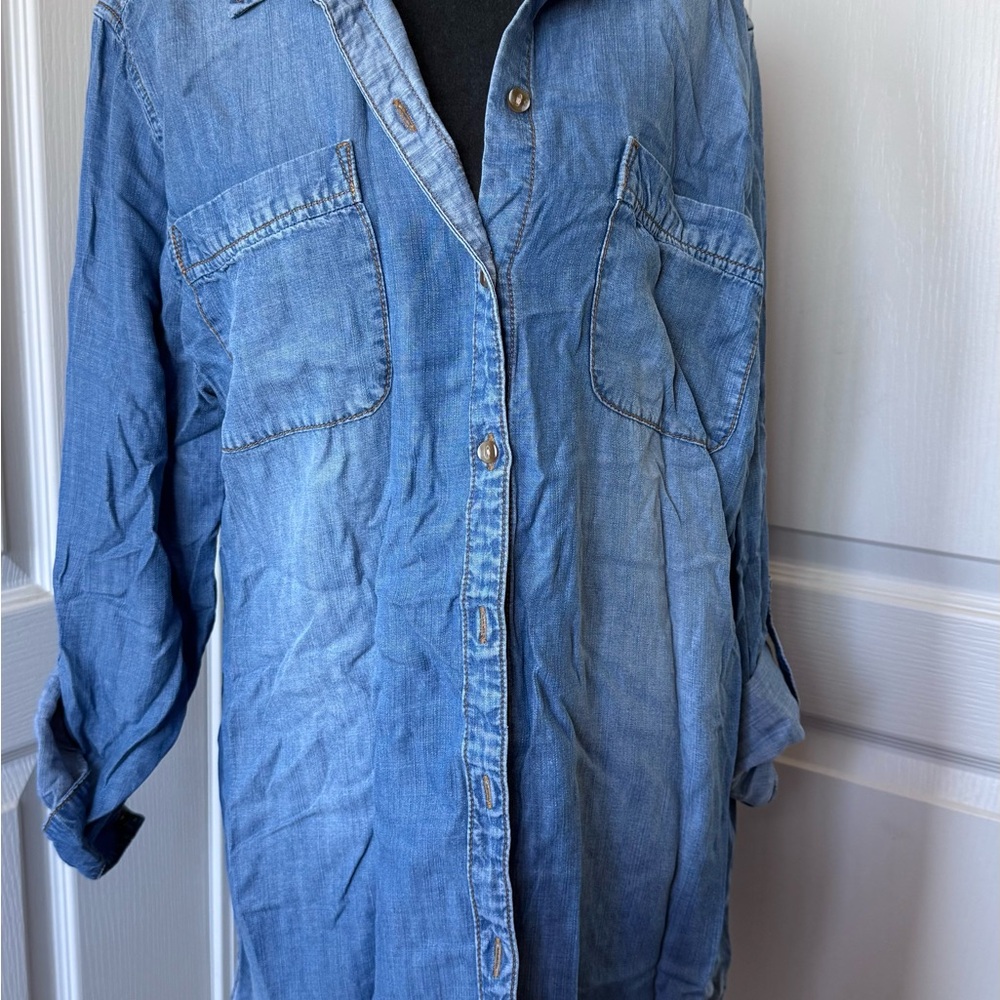Chico's Light Blue Denim Top